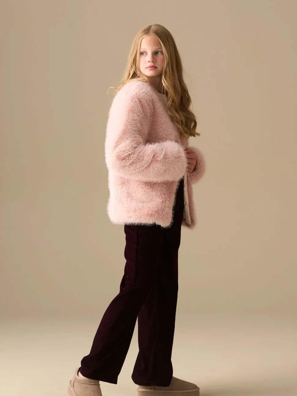 Angel & Rocket Pink Allegra Fur Coat
