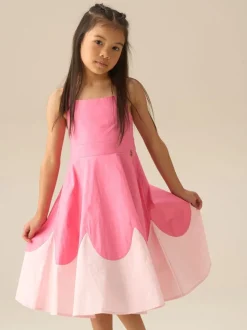 Angel & Rocket Pink Allegra Pink Scallop Swing Dress