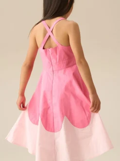 Angel & Rocket Pink Allegra Pink Scallop Swing Dress