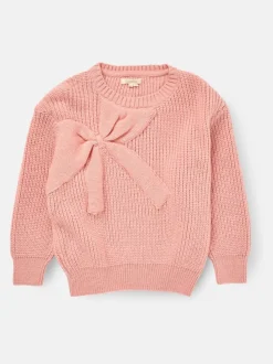 Angel & Rocket Pink Arya Knitted Bow Jumper
