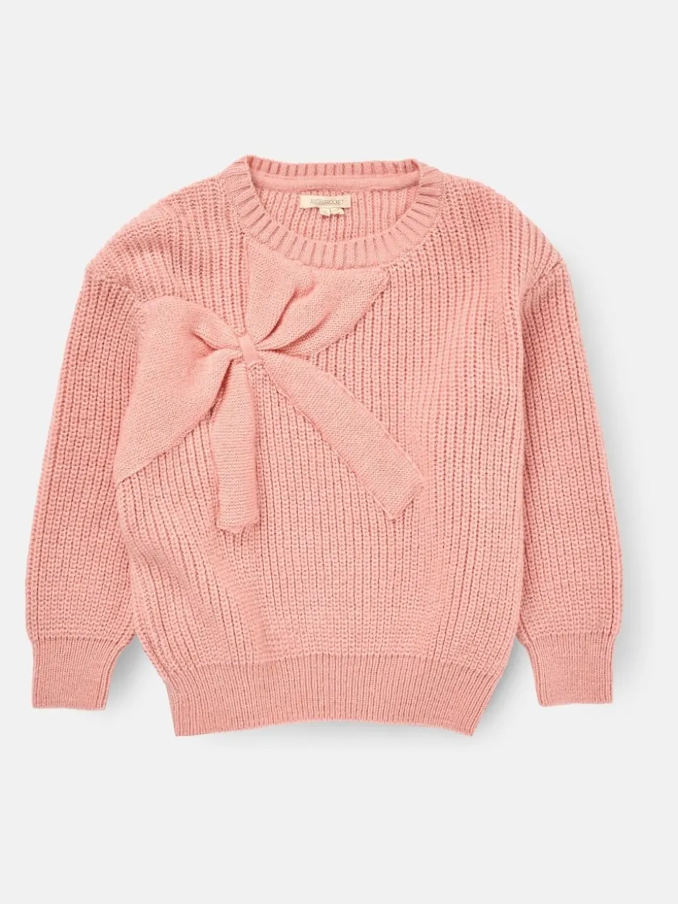 Angel & Rocket Pink Arya Knitted Bow Jumper