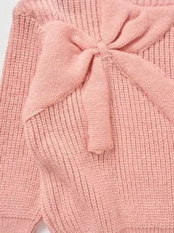 Angel & Rocket Pink Arya Knitted Bow Jumper