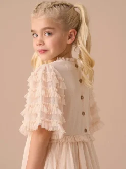Angel & Rocket Pink Beau Embroidered Boho Dress