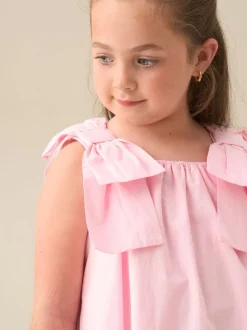 Angel & Rocket Pink Bow Strap Swing Dress