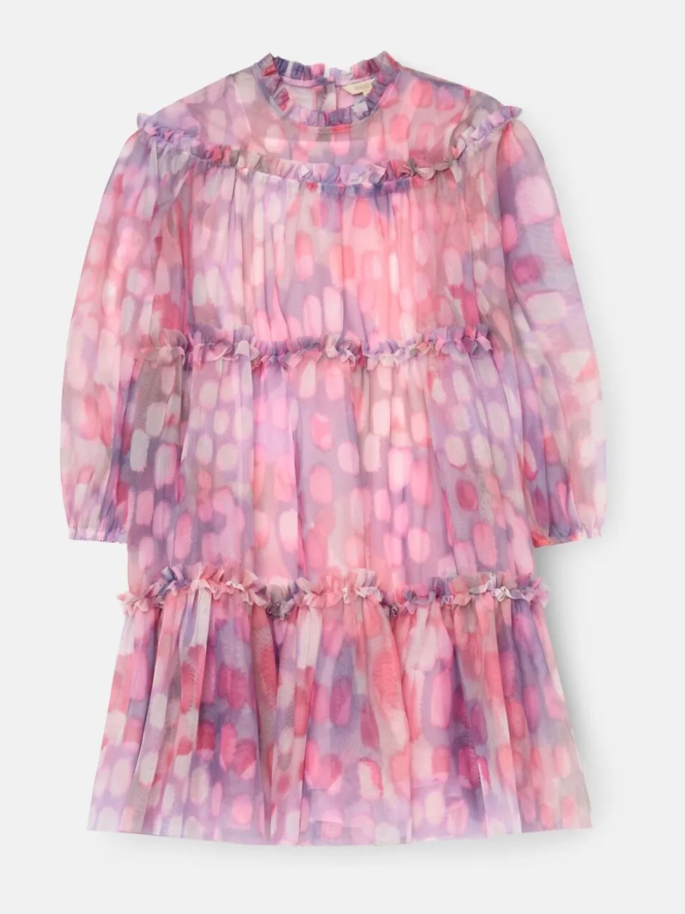 Angel & Rocket Pink Cara Printed Swing Mesh Dress