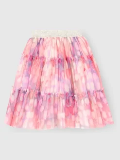 Angel & Rocket Pink Cara Printed Mesh Skirt