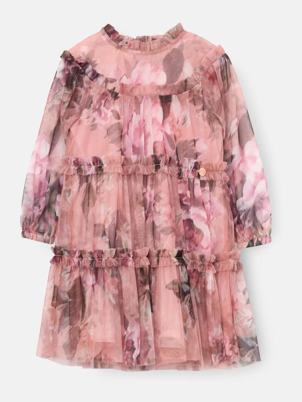 Angel & Rocket Pink Cara Print Mesh Dress