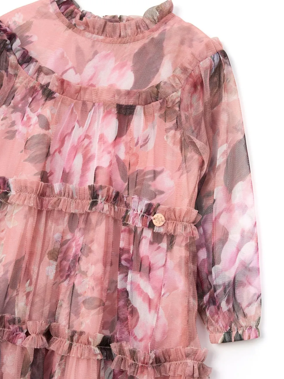 Angel & Rocket Pink Cara Print Mesh Dress