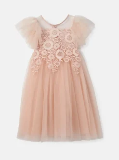 Angel & Rocket Pink Cascade Lace Anelise Dress