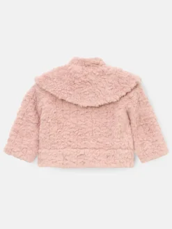 Angel & Rocket Pink Cecile Faux Fur Cape Collar Coat