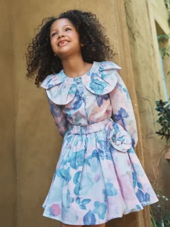 Angel & Rocket Pink Celia Petal Collar Blouse