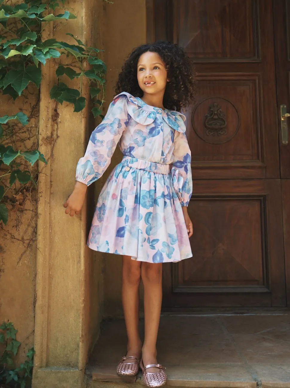Angel & Rocket Pink Celia Petal Collar Blouse