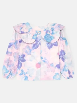 Angel & Rocket Pink Celia Petal Collar Blouse