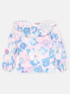 Angel & Rocket Pink Celia Petal Collar Blouse