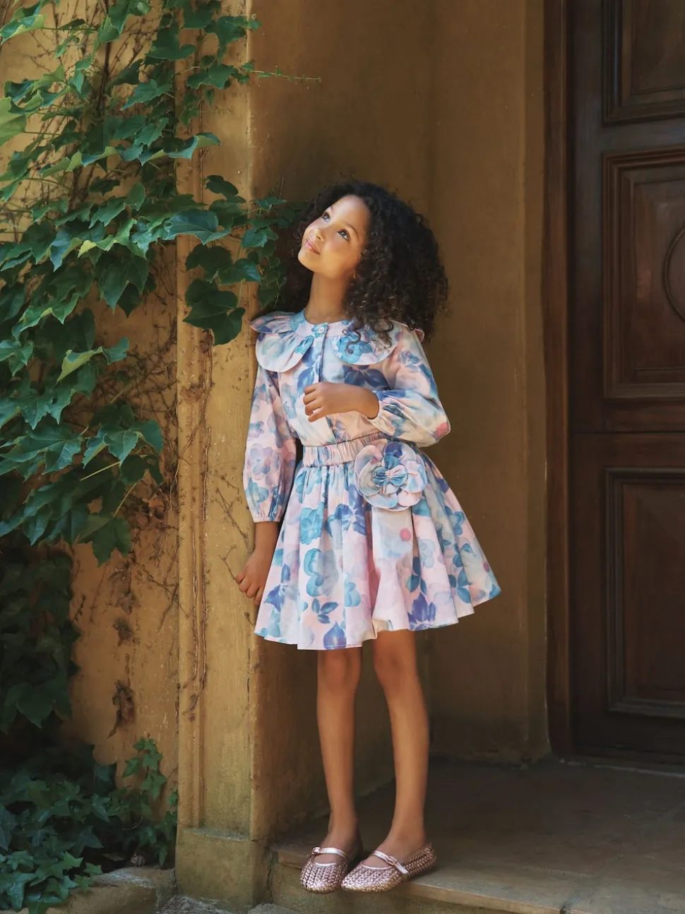 Angel & Rocket Pink Celia Petal Collar Blouse