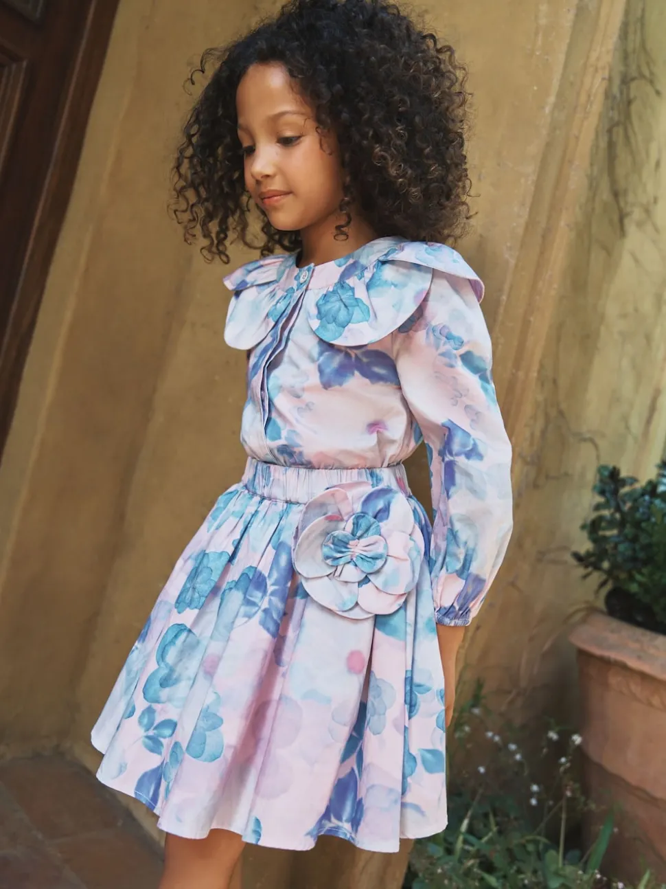 Angel & Rocket Pink Celia Petal Collar Blouse