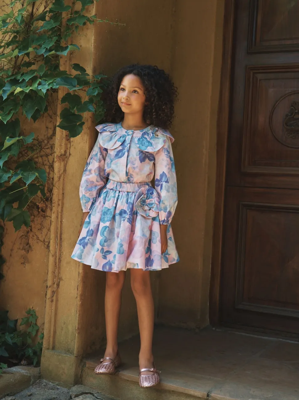 Angel & Rocket Pink Celia Petal Collar Blouse
