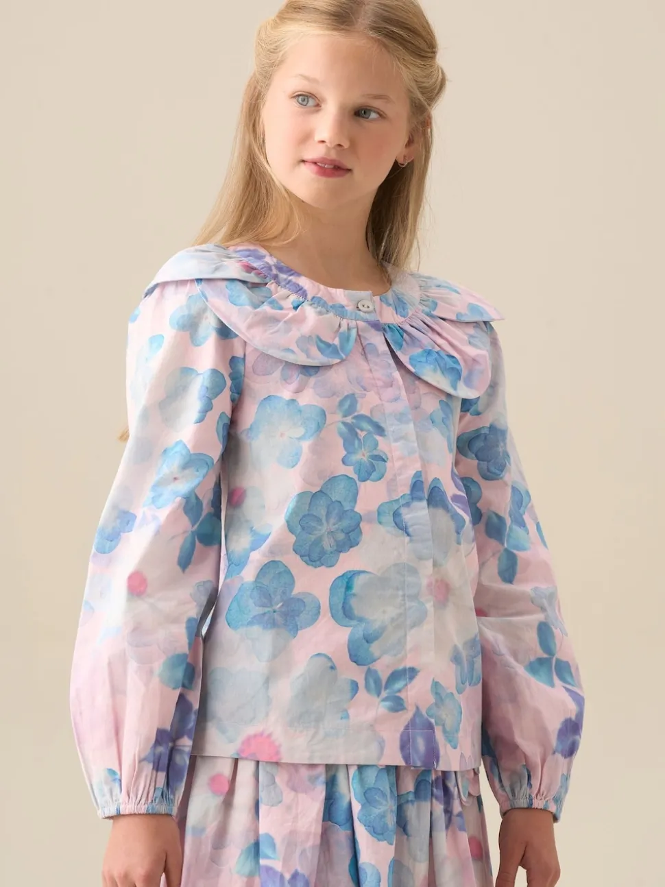 Angel & Rocket Pink Celia Petal Collar Blouse