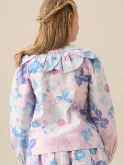 Angel & Rocket Pink Celia Petal Collar Blouse