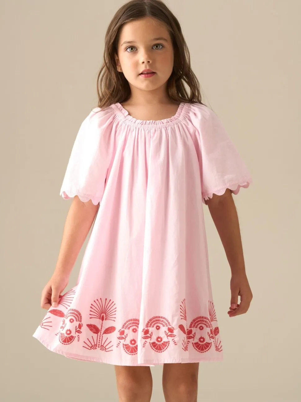 Angel & Rocket Pink Ciara Corsage Swing Dress