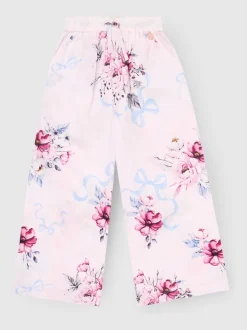 Angel & Rocket Pink Cleo Floral Wide Leg Trousers