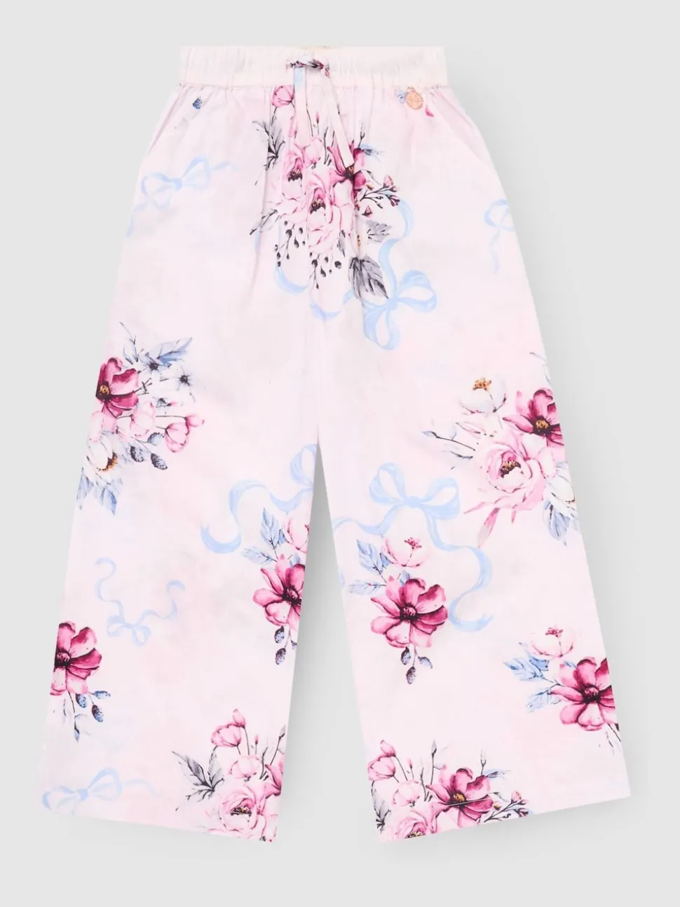 Angel & Rocket Pink Cleo Floral Wide Leg Trousers