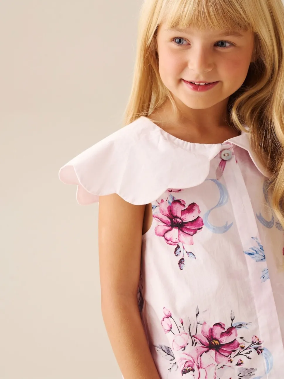 Angel & Rocket Pink Cleo Scallop Collar Blouse