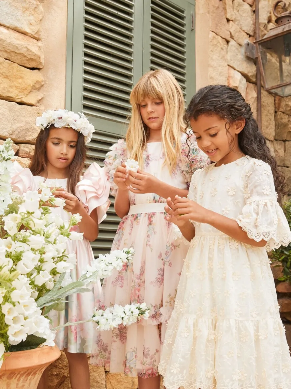 Angel & Rocket Pink 100% Cotton Border Print Emillie Tie Sash Dress