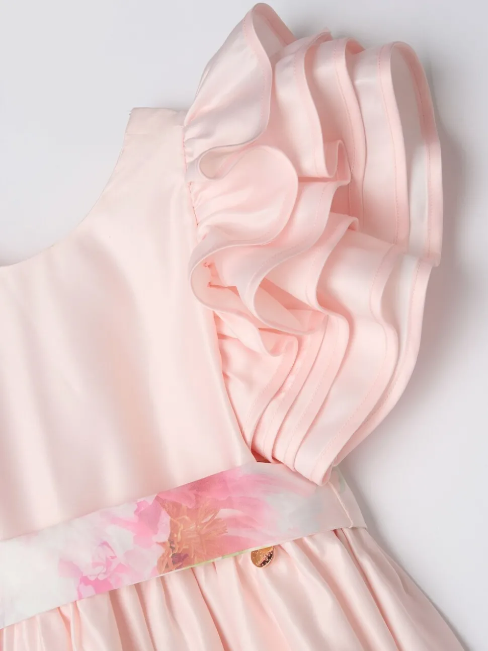 Angel & Rocket Pink 100% Cotton Border Print Emillie Tie Sash Dress