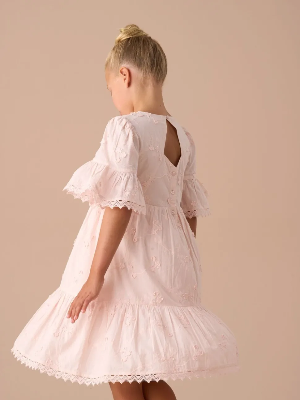 Angel & Rocket Pink 100% Cotton Natalia 3D Flower Dress