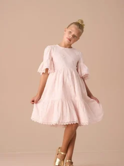 Angel & Rocket Pink 100% Cotton Natalia 3D Flower Dress