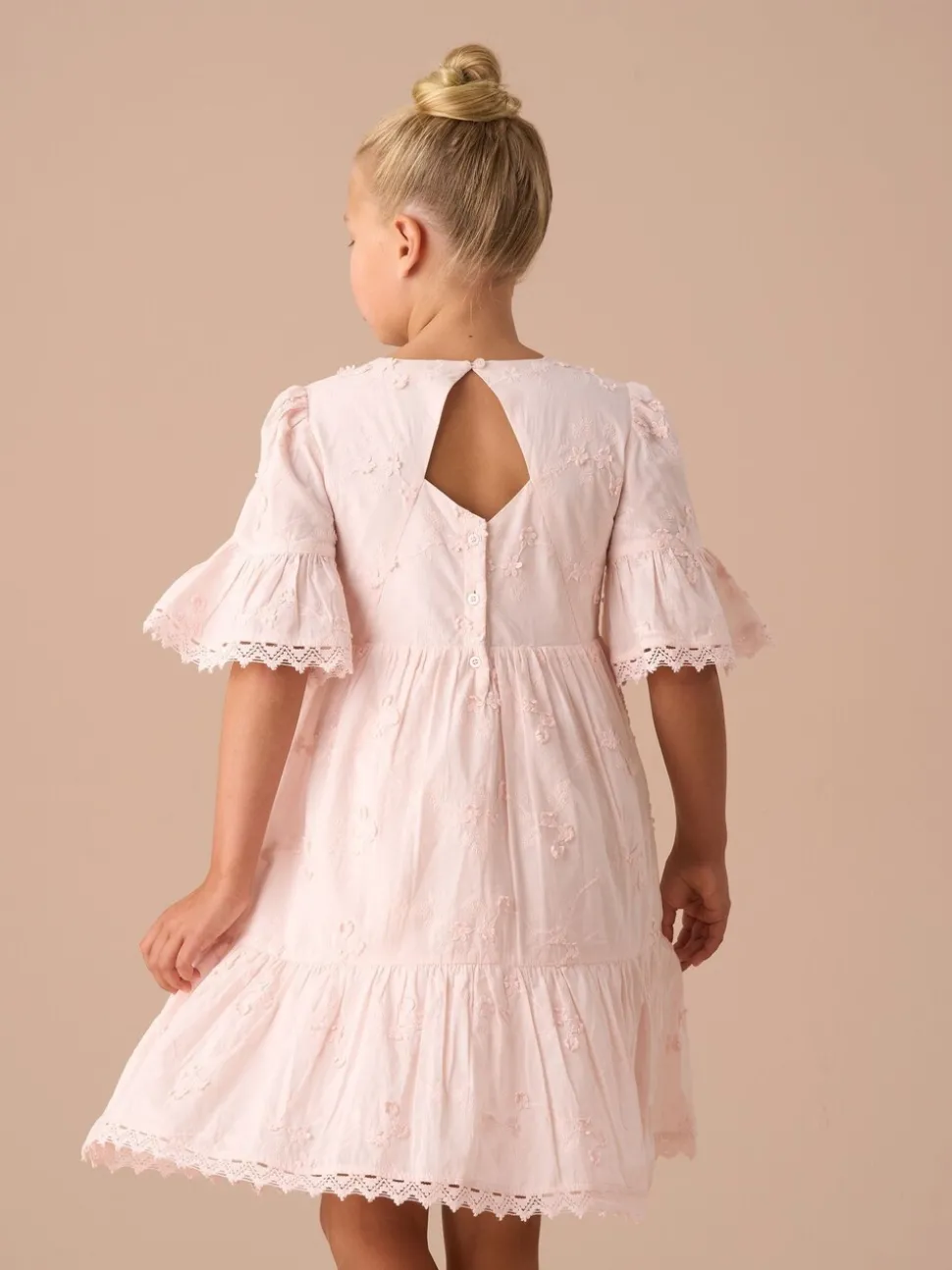 Angel & Rocket Pink 100% Cotton Natalia 3D Flower Dress