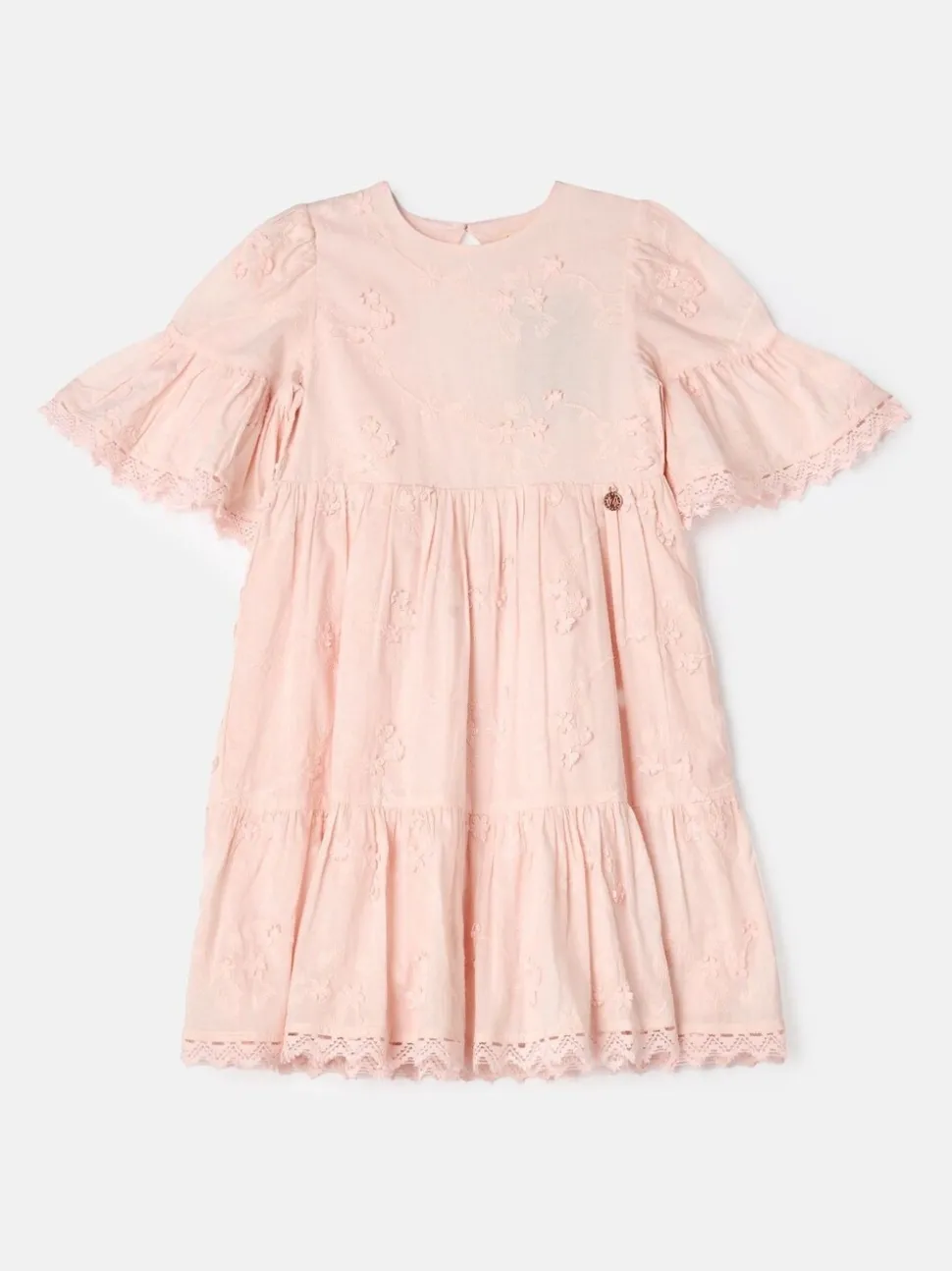 Angel & Rocket Pink 100% Cotton Natalia 3D Flower Dress