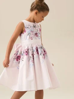 Angel & Rocket Pink Elisa Print Bow Back Dress
