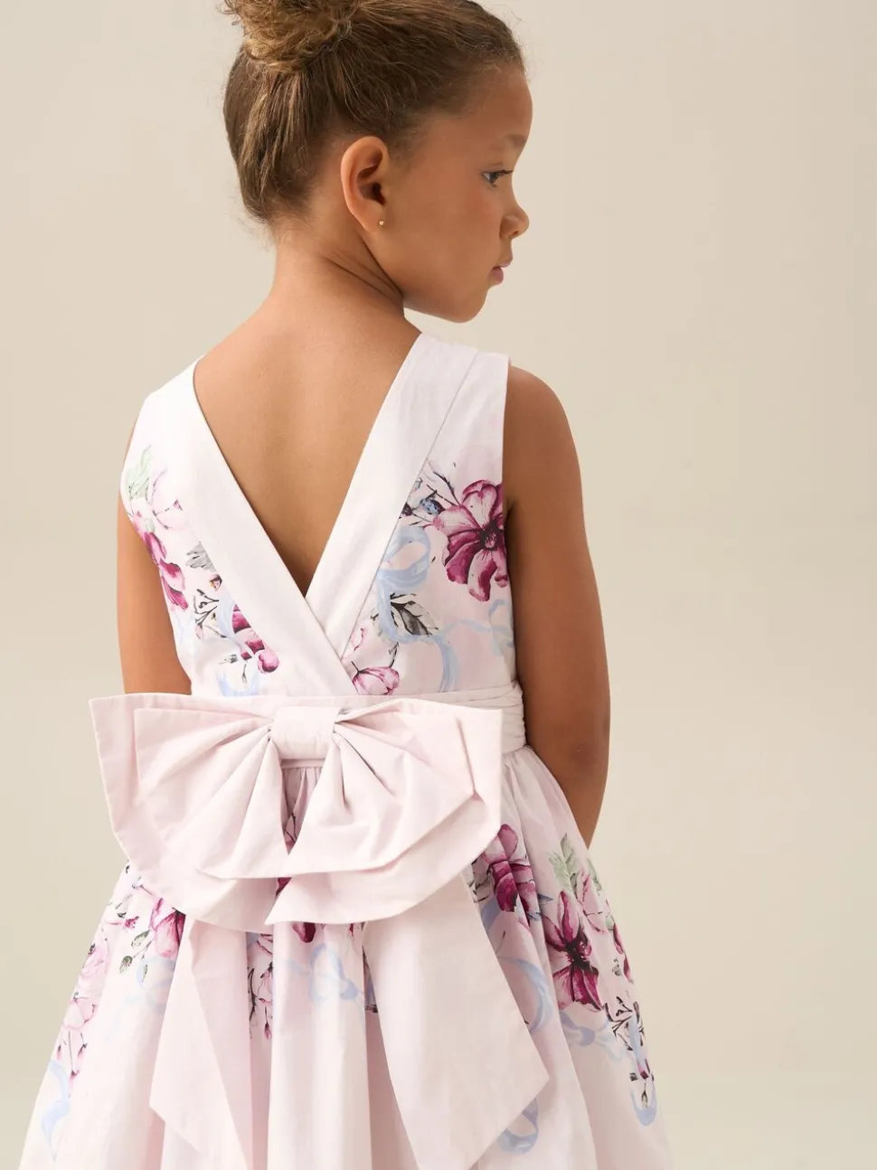 Angel & Rocket Pink Elisa Print Bow Back Dress