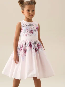 Angel & Rocket Pink Elisa Print Bow Back Dress
