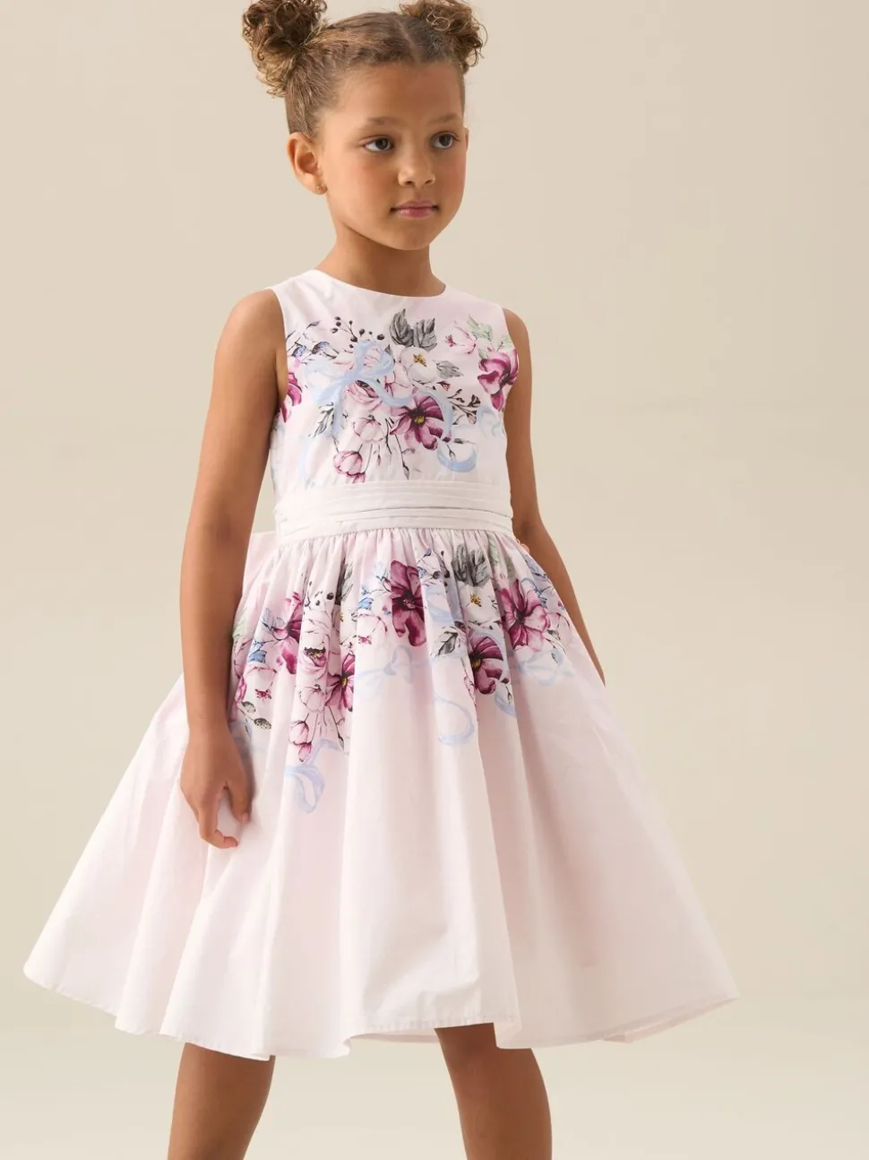Angel & Rocket Pink Elisa Print Bow Back Dress