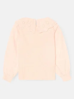 Angel & Rocket Pink Elise Bow Collar Long Sleeve Blouse