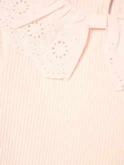 Angel & Rocket Pink Elise Bow Collar Long Sleeve Blouse