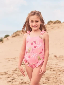 Angel & Rocket Pink Emmie Fruit Print Swimsuit