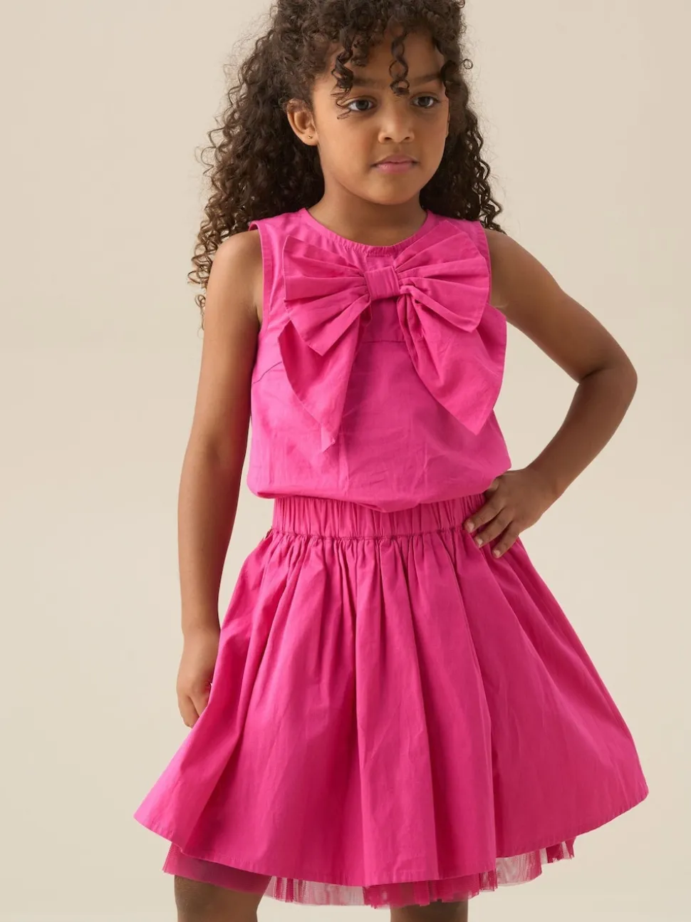 Angel & Rocket Pink Enya Bow Shell Blouse