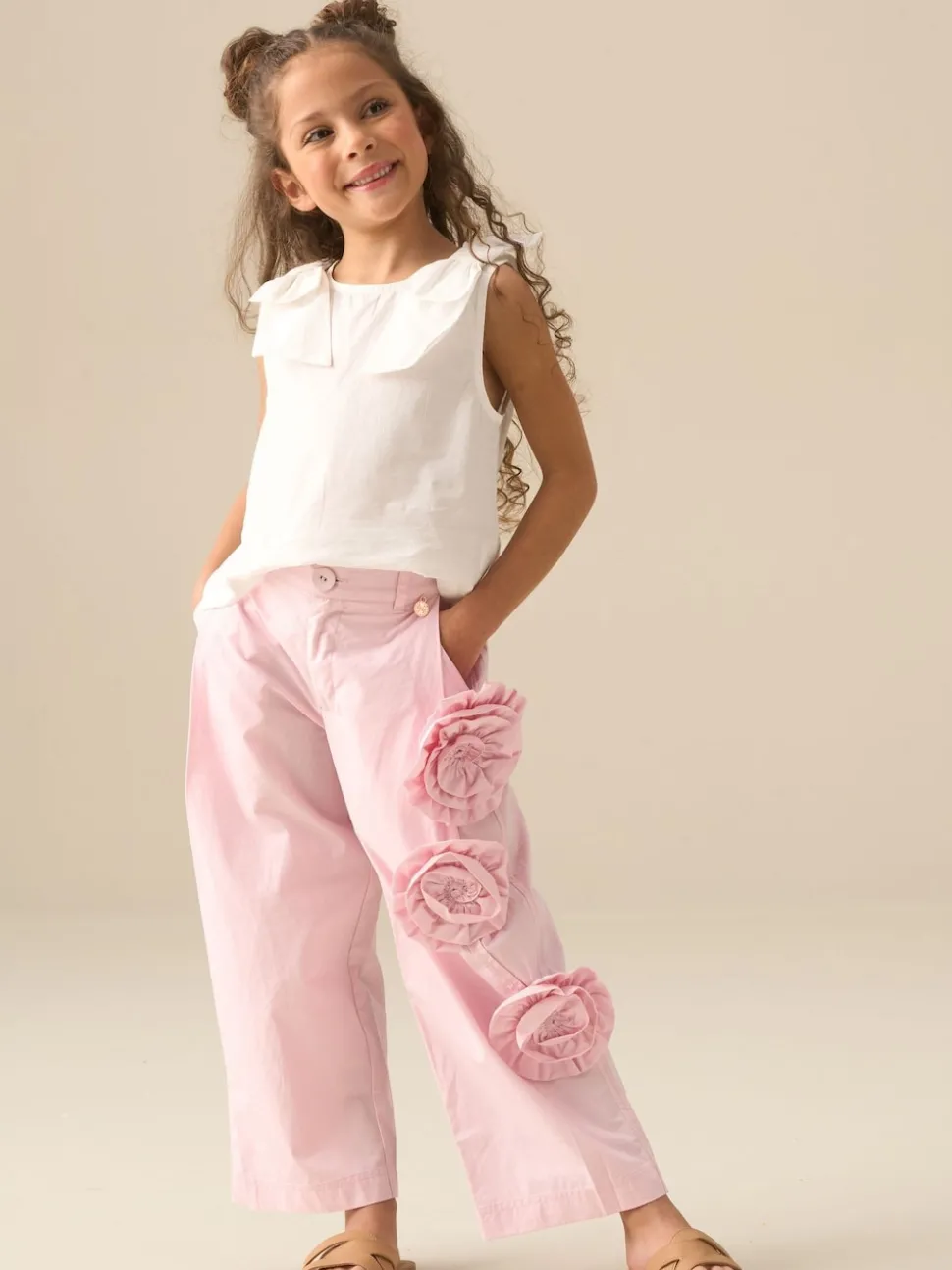 Angel & Rocket Pink Estelle Corsage Embellished Trousers