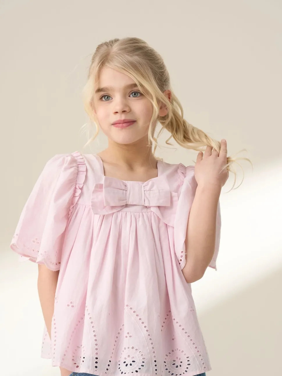 Angel & Rocket Pink Flo Woven 100% Cotton Top