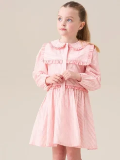 Angel & Rocket Pink Frankie Candy Stripe Shirt Dress