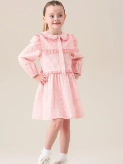 Angel & Rocket Pink Frankie Candy Stripe Shirt Dress