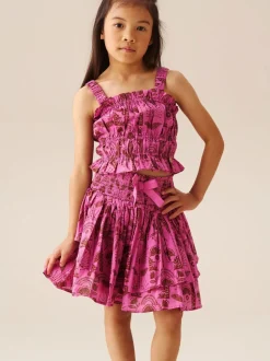 Angel & Rocket Pink Izzy Palm Print Top