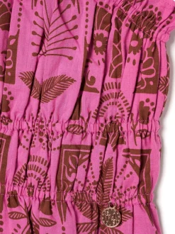 Angel & Rocket Pink Izzy Palm Print Top