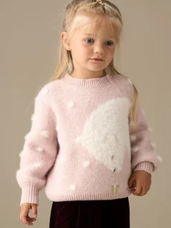 Angel & Rocket Pink Izzy Polar Bear Jumper