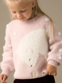 Angel & Rocket Pink Izzy Polar Bear Jumper