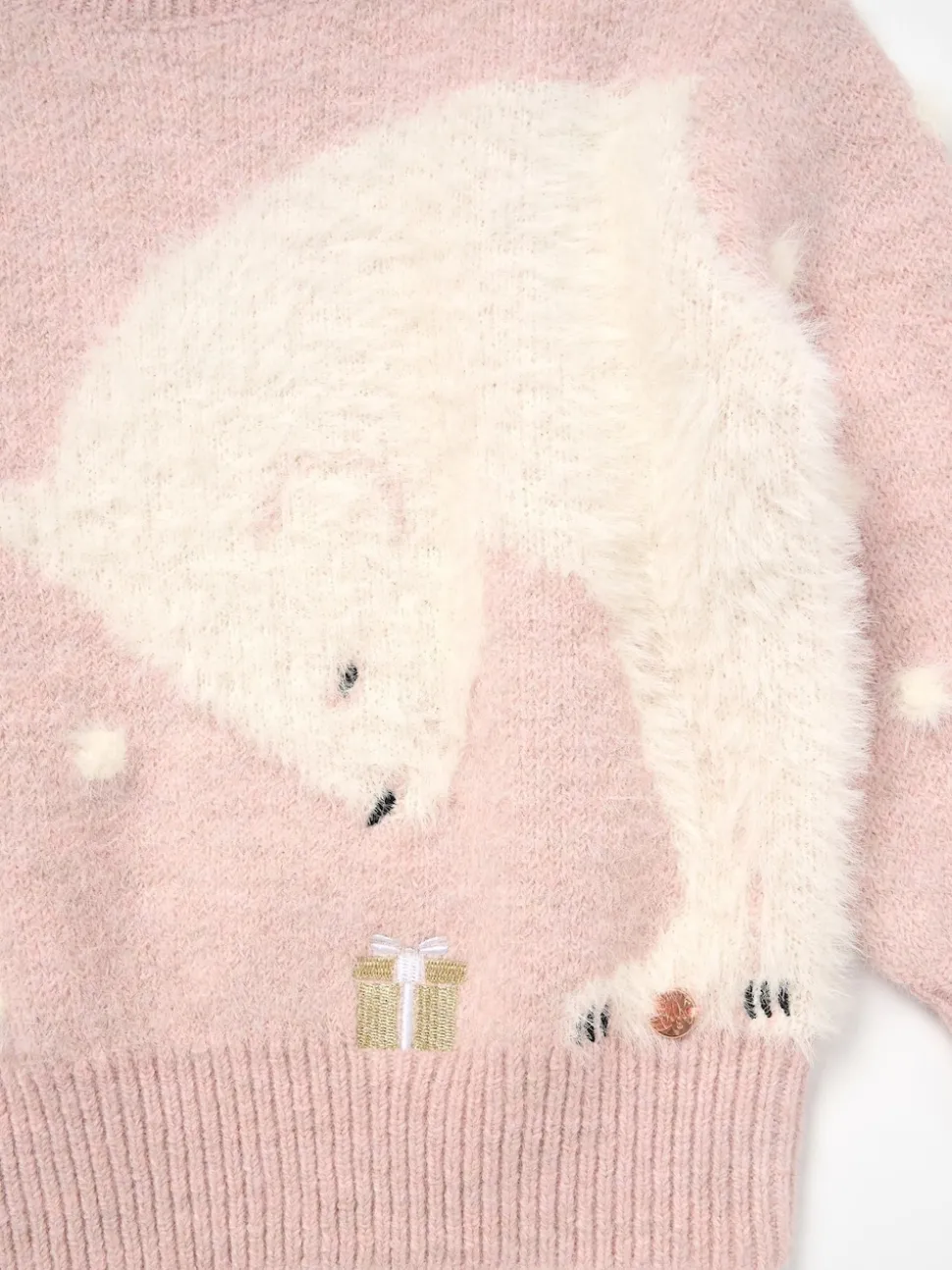 Angel & Rocket Pink Izzy Polar Bear Jumper